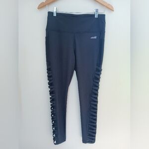 Avia Black Ladder-Side Performance Leggings